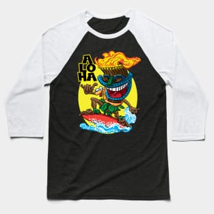 Aloha Tiki Surfer Baseball T-Shirt